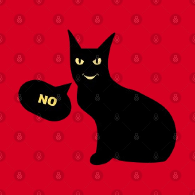 Black Cat Says No by NOUNEZ 