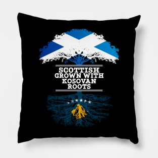 Scottish Grown With Kosovan Roots - Gift for Kosovan With Roots From Kosovo Pillow