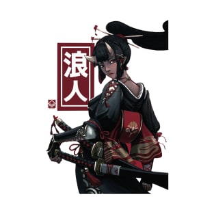 Samurai Japanese Geisha Girl T-Shirt