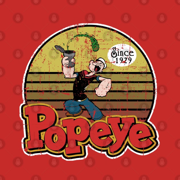 Popeye Since 1929, distressed and faded by hauntedjack