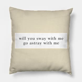 Simple Song Lyric Pillow