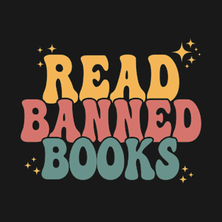 Retro Groovy Read Banned Books T-Shirt