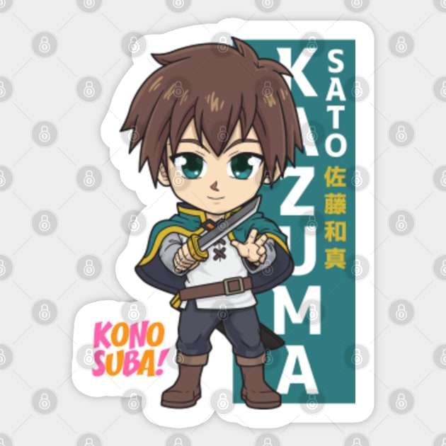 Chibi Kazuma - Konosuba - Konosuba - Sticker