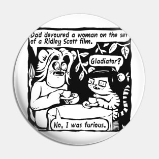 GLADIATOR? (black on light) Pin