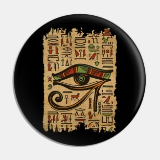 Egyptian Eye of Horus Ornament on papyrus Pin