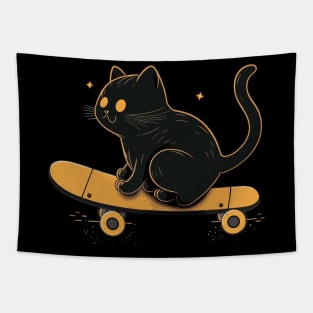 Skateboarding Cat Gifts Funny Cat Tapestry