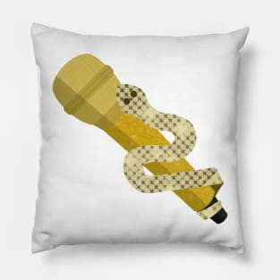 golden snake microphone reputation taylor fan art Pillow