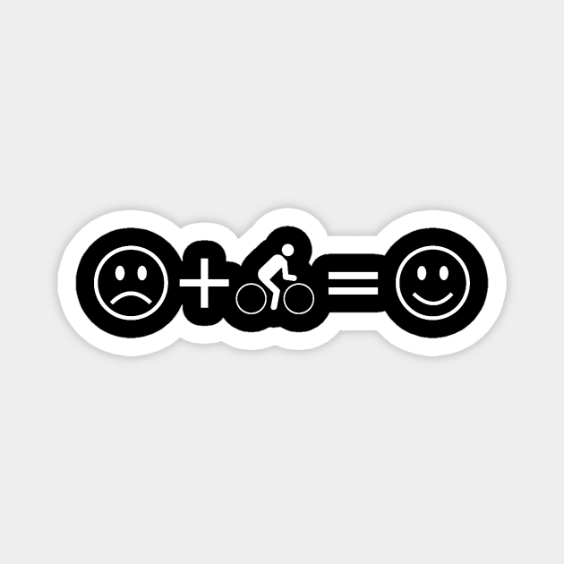 Sad + Biking = Happy Magnet by Bododobird