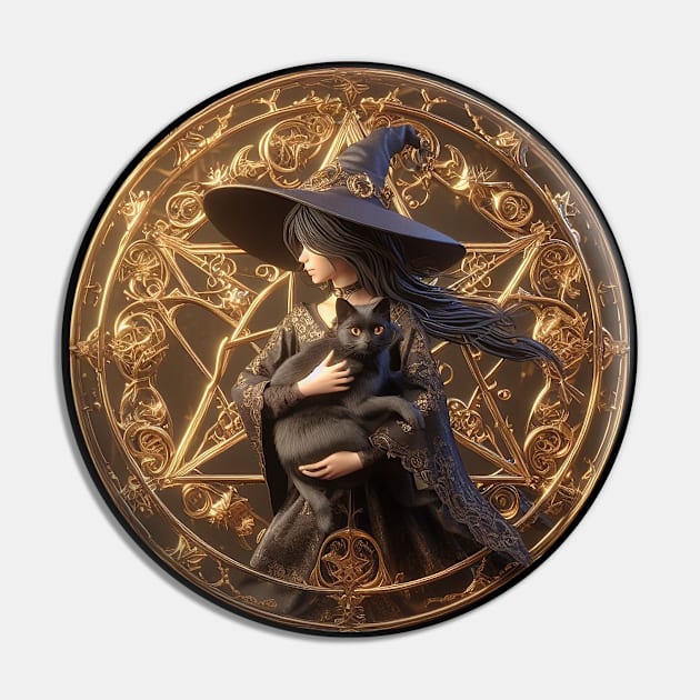 Witch and cat 01 Pin by PDA Southend
