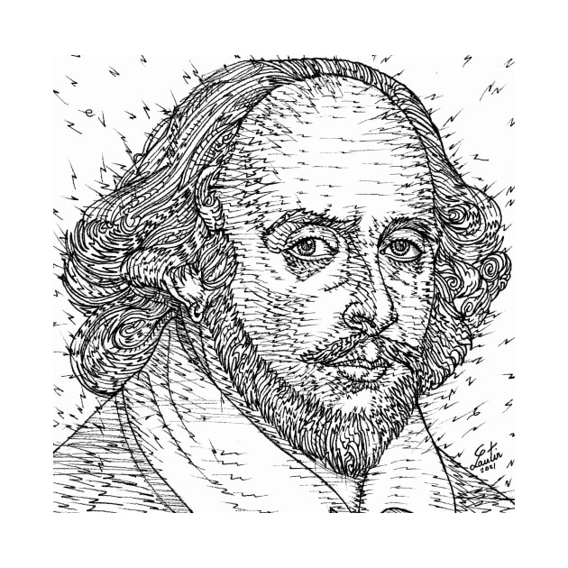 WILLIAM SHAKESPEARE ink portrait .2 by lautir