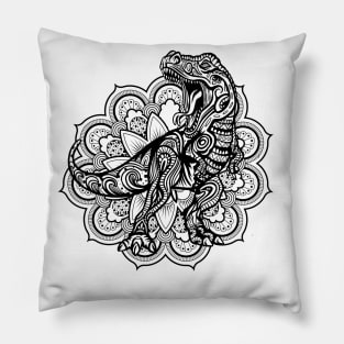 Mandala T Rex Pillow