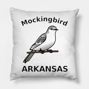 Mockingbird, State Bird of Arkansas Pillow