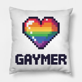 Cute Gaymer Rainbow Heart for the gamer Pillow