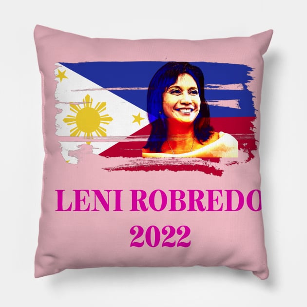 Leni Robredo For Philippine President, Kakampink, Let Leni Lead Pillow by docferds