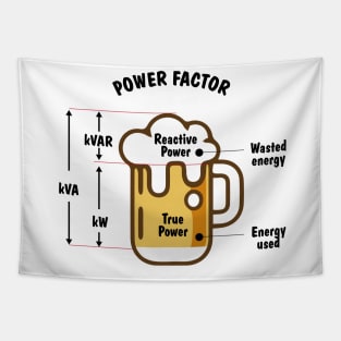 Power Factor Engineer & Beer Funny Gift Ideas Tapestry