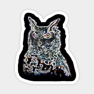 Owl Electric Silhouette 02 Magnet