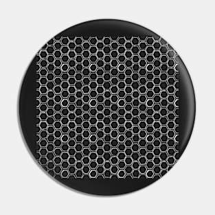 Black Honeycomb Pattern Pin