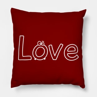 Funny Love White Design Pillow