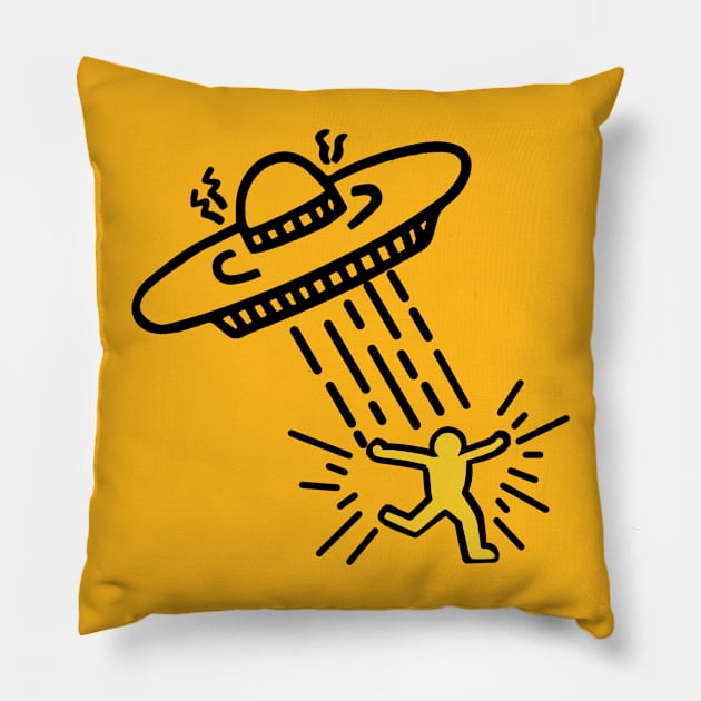 Vintage Keith Haring T-shirt | UFO Alien Workshop Pillow by Super Legend