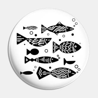 Doodle fish Pin