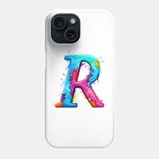 letter R, cartoon art v1 Phone Case