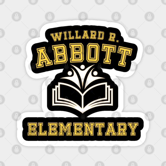 Willard R. Abbott Elementary yellow color Magnet by thestaroflove