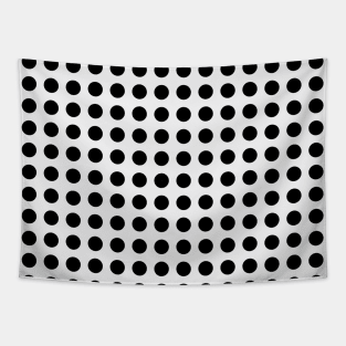 Large Black Polka Dots on White Geometric Pattern Aesthetic Tapestry