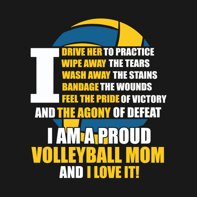 volleyball mom love it by Xonmau