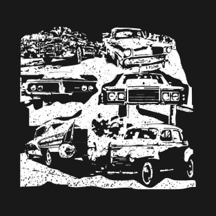 Vintage Cars Poster Style T-Shirt