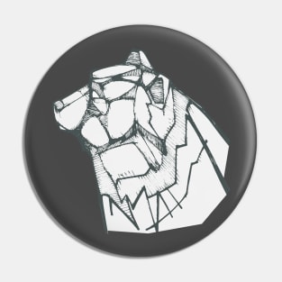 Polar bear hand drawn illustration Pin