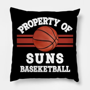 Proud Name Suns Graphic Property Vintage Basketball Pillow