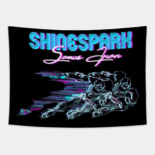 Glitch Shinespark Tapestry