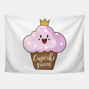 Cupcake Queen, Cute Cupcake With Crown Tapestry