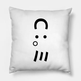 Octopus Emoticon Ｃ：。ミ Japanese Kaomoji Pillow