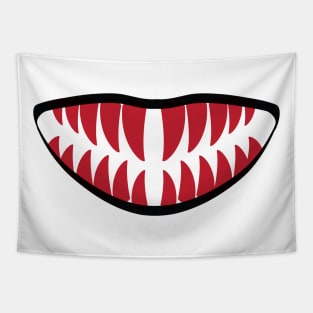 scary teeth face mask Tapestry