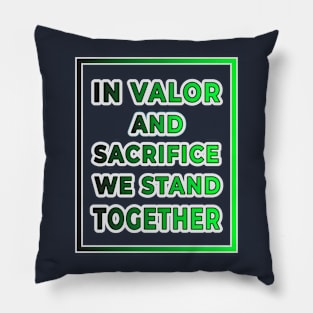 Unity in Sacrifice: 'In Valor and Sacrifice' Collection Pillow