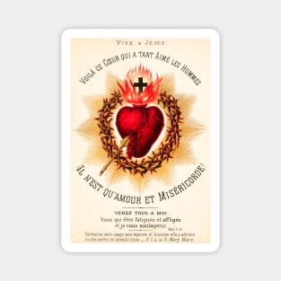 The Sacred Heart of Jesus, circa 1880. Magnet