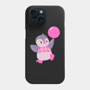 Pink and purple pastel penguin Phone Case