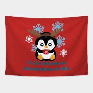 Christmas Penguin is COLD Tapestry