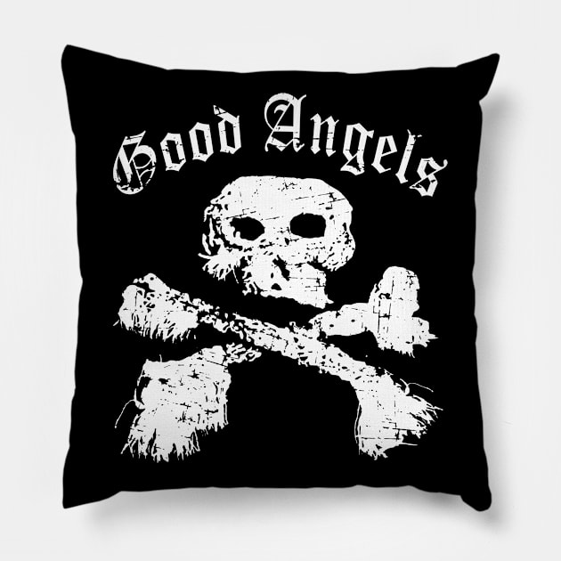 Good Angels with Skull and Bones Pillow by MFK_Clothes