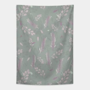 Spring Emotion Branches & Leaves Pink Mint Tapestry