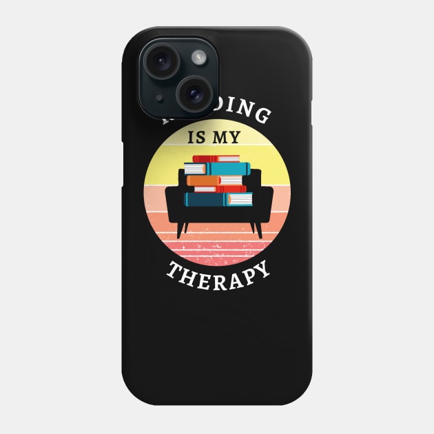 Reading Is My Therapy Phone Case by Dogefellas