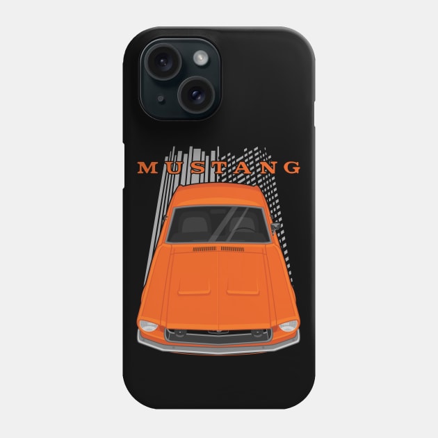 Ford Mustang Fastback 1968 - Orange Phone Case by V8social