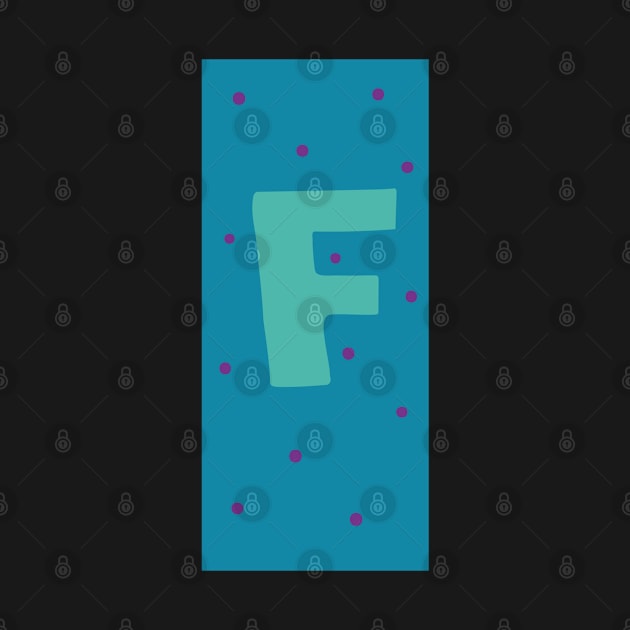 Letter  F - Colorful Square Alphabet Letters by giftideas