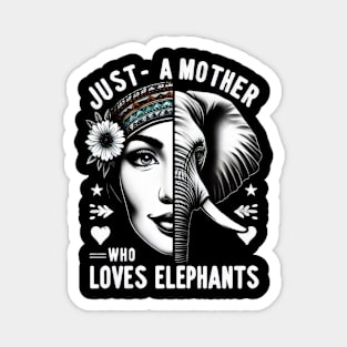 Majestic Elephant-Human Harmony Portrait Magnet