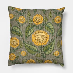 Folk Art Flowers-Sunshine Pillow