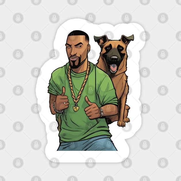 Rappers with Puppies Magnet by Cheeky BB