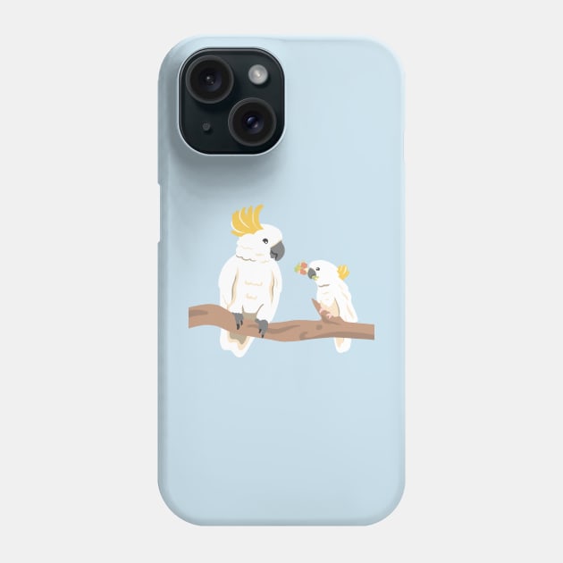 Cockatoos Phone Case by Tilly-Scribbles