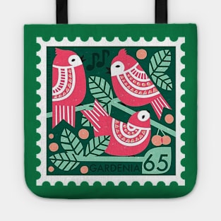 bird stamp designers lucky Tote