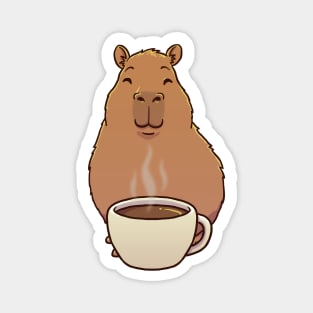 Capybara with Coffee Cup Magnet